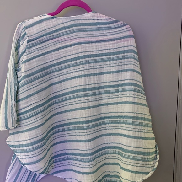 Show Me Your MuMu Blue and White Cardigan - Picture 7 of 9